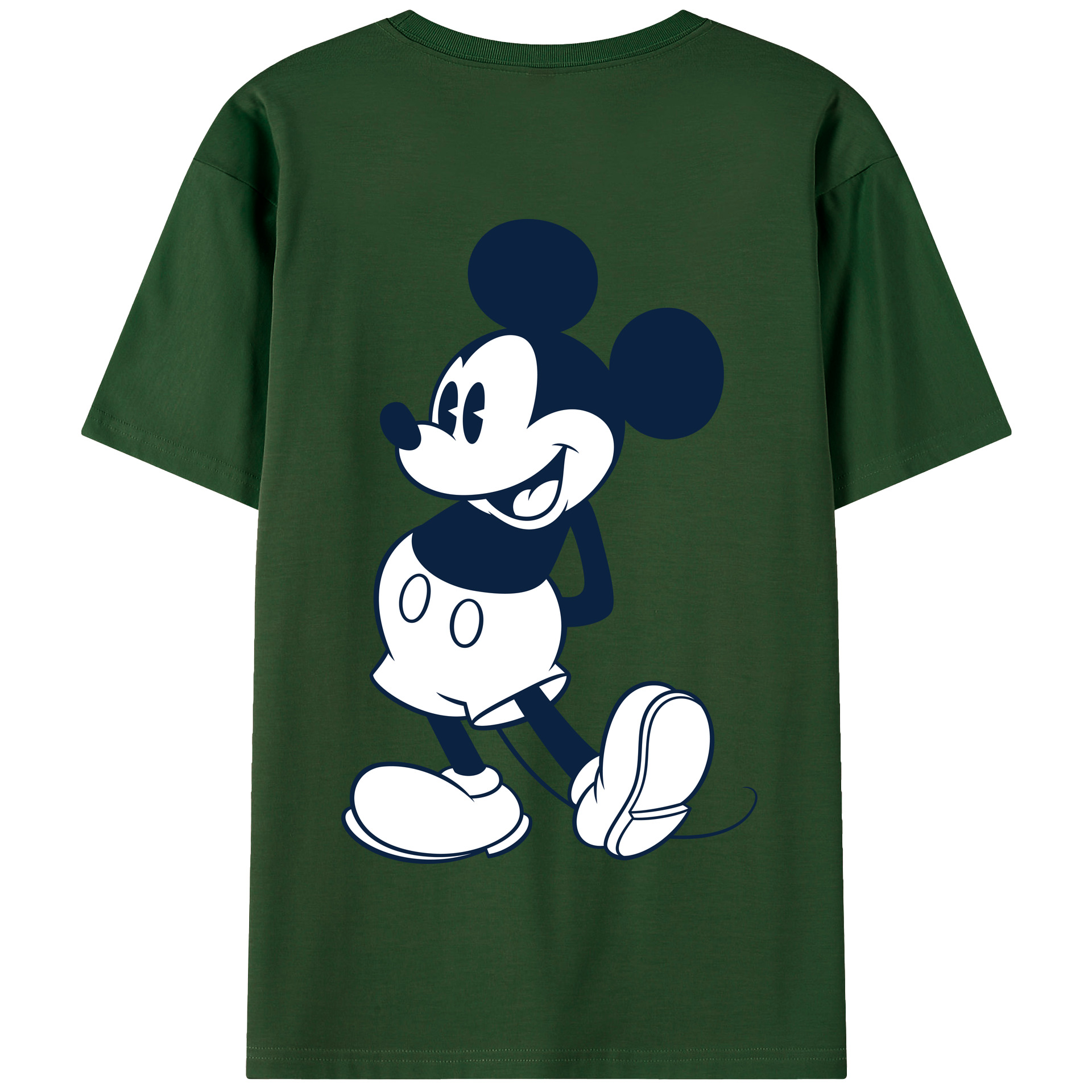 （画像用） ミッキーマウス Mickey Mouse 綿100％半袖Tシャツ（背面プリント）